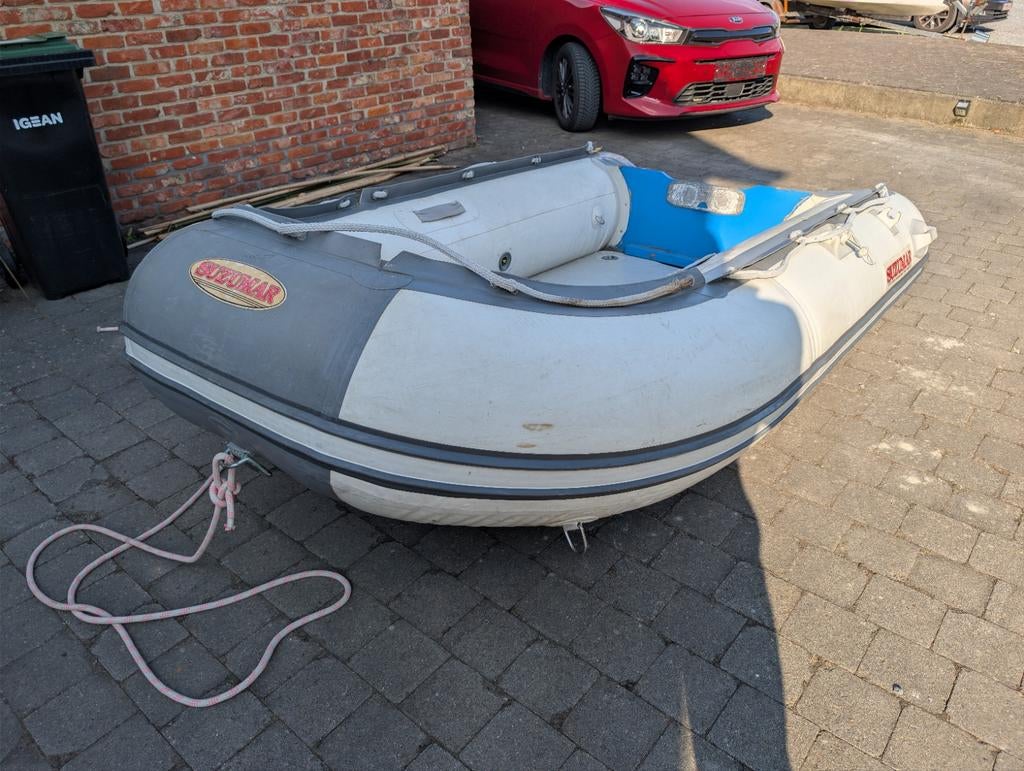 Suzumar rubberboot met Suzuki 5pk 2-takt 2 cylinder, Airdeck, Gebruikt, Benzine, Minder dan 70 pk