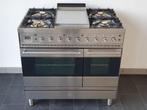 🍀 Luxe Fornuis Boretti 90 cm rvs 2 ovens frytop, Elektronische apparatuur, Fornuizen, 60 cm of meer, 5 kookzones of meer, Vrijstaand