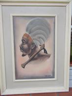 Mooi Afrikaans schilderij.Gesigneerd., Antiek en Kunst, Ophalen of Verzenden
