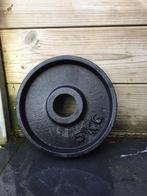 Gietijzeren halterschijven 5kg x8, Sport en Fitness, Ophalen, Gebruikt, Halterschijven