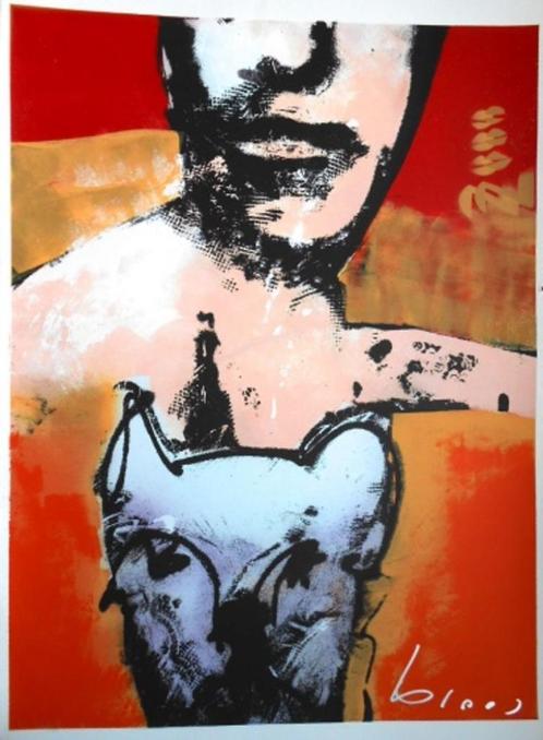 Herman Brood - "Man Met Hond", Antiquités & Art, Art | Lithographies & Sérigraphies, Envoi