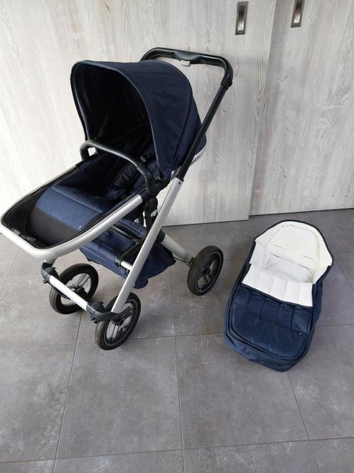 Buggy (Dubatti) - met draagmand, adapters maxi cosi, ..., Kinderen en Baby's, Buggy's, Gebruikt, Overige merken, Regenhoes, Verstelbare rugleuning