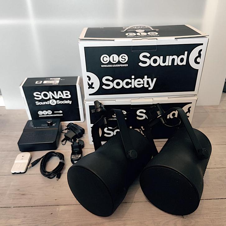 Enceintes WiFi Sonab System 9 – 2x Cloud9 CLS + CTX + CVM, Audio, Tv en Foto, Luidsprekerboxen, Refurbished, Complete surroundset