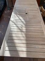 Mooie teaken tafel met 6 stoelen, Tuin en Terras, Ophalen, Zo goed als nieuw, Hout