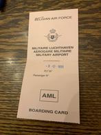 AML militair Brussel Military Airport passagier ticket 1999, Ophalen of Verzenden, Gebruikt, Overige typen