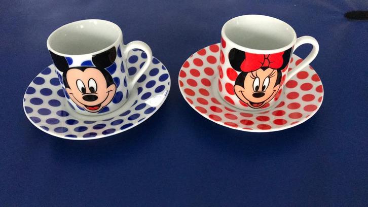 Tasje en ondertasje van Mickey & Minnie Mouse, Verzamelen, Disney, Nieuw, Servies, Mickey Mouse, Ophalen