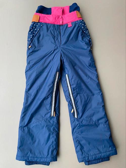 Skibroek donkerblauw/roze meisjes DPaM 140, Kinderen en Baby's, Kinderkleding | Maat 140, Zo goed als nieuw, Meisje, Sport- of Zwemkleding
