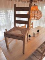 6 massief houten stoelen in zeer goede staat, Huis en Inrichting, Stoelen, Ophalen, Gebruikt, Bruin, Scandinavisch