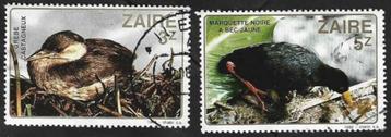 2 Postzegels -Kinshasa Zaïre 1982 Vogels beschikbaar voor biedingen