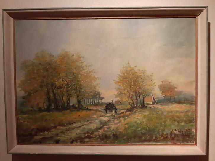 Schilderij "Herfstlandschap" / Olieverf op doek / gesigneerd, Antiek en Kunst, Kunst | Schilderijen | Klassiek, Ophalen