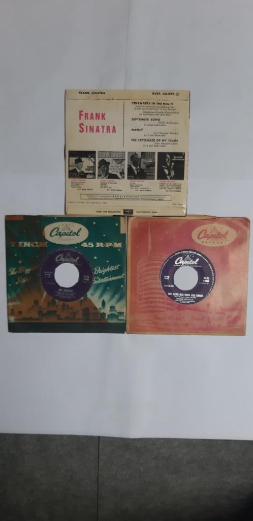 3 singles Frank Sinatra, Cd's en Dvd's, Vinyl Singles, Gebruikt, Single, Pop, 7 inch, Ophalen of Verzenden