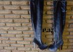 (13) - bottes collantes femme p.37 grises argentées, Hoge laarzen, Ophalen of Verzenden, Zo goed als nieuw, Grijs