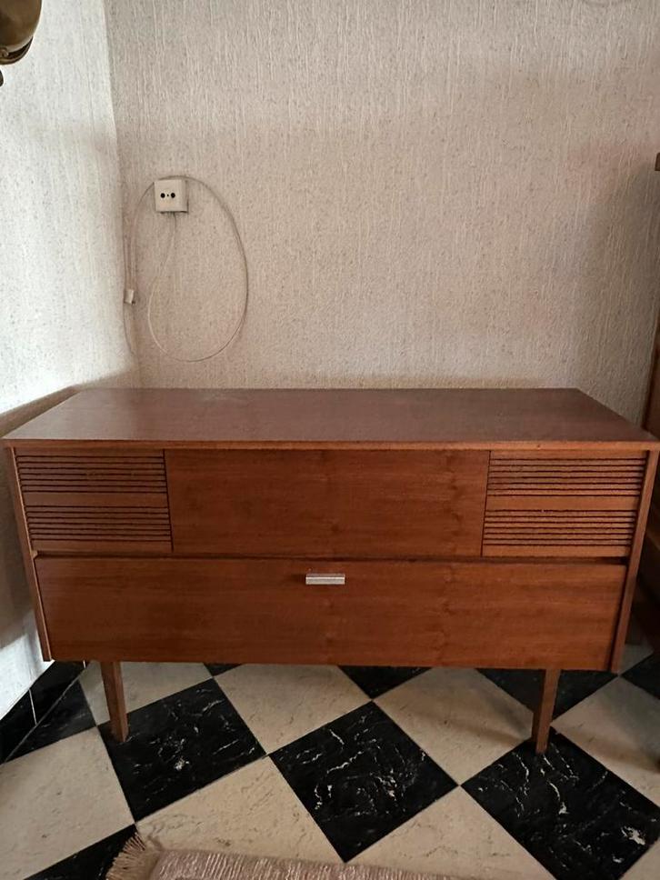 Vintage Platenspelerkast, Maison & Meubles, Armoires | Dressoirs, Utilisé, Enlèvement