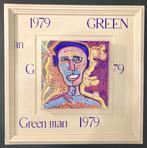 M@t 1618 - Green man 1979 - Acrylique sur toile, Antiquités & Art, Art | Peinture | Moderne, Enlèvement ou Envoi