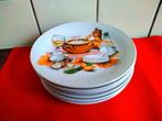 LOT DE 6 ASSIETTES A FROMAGE EN PORCEAINE, Enlèvement ou Envoi, Comme neuf, Porcelaine, Assiettes(s)