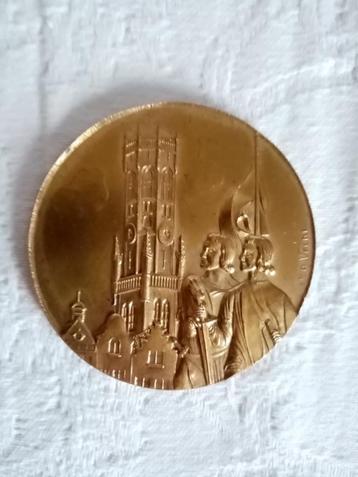 Brugge/Stad bronzen medaille van Robert Velde 6cm/1955s