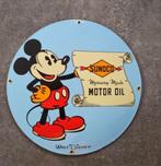 Panneau publicitaire en émail Mickey Mouse Sunoco (pétrole,, Enlèvement ou Envoi, Neuf, Panneau publicitaire