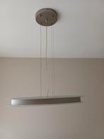 hanglamp inox met melkglas, Huis en Inrichting, Ophalen, Gebruikt, 50 tot 75 cm, Glas