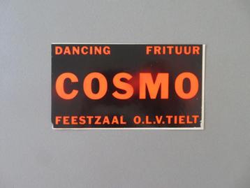 autocollant ancien Dancing Frituur Cosmo OLV Tielt, Envoi, Comme neuf, Autres types