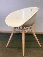 Pedrali GLISS Wood 904 fauteuils, wit, houten poot (10x), Minder dan 75 cm, Zo goed als nieuw, 50 tot 75 cm, Ophalen
