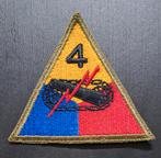 WWII US 4th Armored Division green back patch insigne