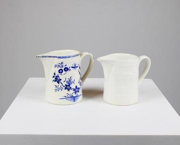 2 melkkannen Boch, oa grand bouquet beschikbaar voor biedingen