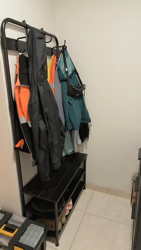 Pinnig Jas-en schoenenrek, Maison & Meubles, Accessoires pour la Maison | Portemanteaux, Comme neuf, Enlèvement