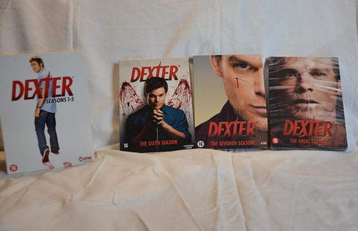 -	Dexter Complete reeks !, Cd's en Dvd's, Dvd's | Thrillers en Misdaad, Nieuw in verpakking, Bovennatuurlijke thriller, Boxset