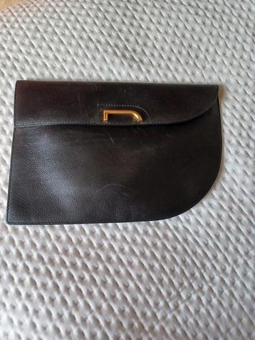 DELVAUX Zwarte buideltas met logo beschikbaar voor biedingen