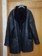 Grosse veste d'hiver en cuir, Noir, Porté, Taille 42/44 (L), Enlèvement