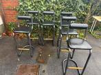 6 barstoelen, Huis en Inrichting, Barkrukken, 5 krukken of meer, Ophalen, Gebruikt, 60 tot 90 cm