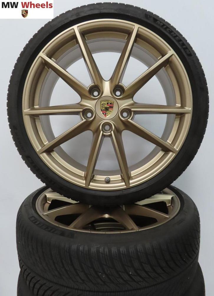 Porsche 21 inch Origineel velgen 911 992 met winterbanden, Auto-onderdelen, Banden en Velgen, Banden en Velgen, Winterbanden, 20 inch