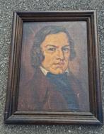 Schilderij : portret Robert Shumn, Antiek en Kunst, Kunst | Schilderijen | Klassiek, Ophalen of Verzenden