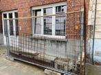 Twee bouwhekkens 370 cm x 180 cm, Tuin en Terras, Tuinhekken en Hekwerk, Ophalen, Gebruikt, IJzer, Overige typen