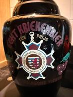 Zwarte vaas KRIEKENBIER Verhaeghe Vichte, Ophalen of Verzenden, Zo goed als nieuw, Overige typen, Overige merken