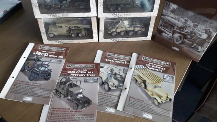 4x Atlas Collection Legervoertuigen, Hobby en Vrije tijd, Modelauto's | 1:43, Nieuw, Ophalen