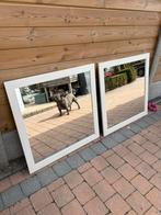 2 houten vierkante spiegels, Ophalen, Vierkant, Nieuw, 75 tot 100 cm