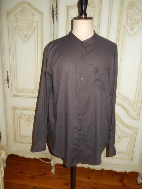 hemd merk POU NOU maat S, Kleding | Heren, Overhemden, Gedragen, Bruin, Ophalen of Verzenden