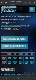 Ticket graspop 19 juni Iron Maiden, Tickets en Kaartjes