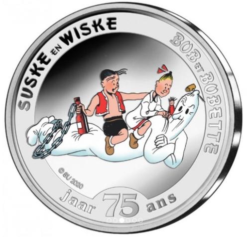 2 stukken van 5 euromunt 75 jaar Suske en Wiske 2020, Postzegels en Munten, Munten | Europa | Euromunten, Setje, 5 euro, België