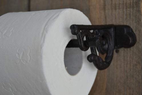 WC ROLHOUDER ~ gietijzer krul bruin~ STOER LANDELIJK, Huis en Inrichting, Badkamer | Badtextiel en Accessoires, Nieuw, Overige typen