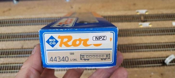 ROCO NPZ 1/2 klasse - N 44340 - muntgroen/grijs, Hobby en Vrije tijd, Modeltreinen | H0, Zo goed als nieuw, Wagon, Gelijkstroom