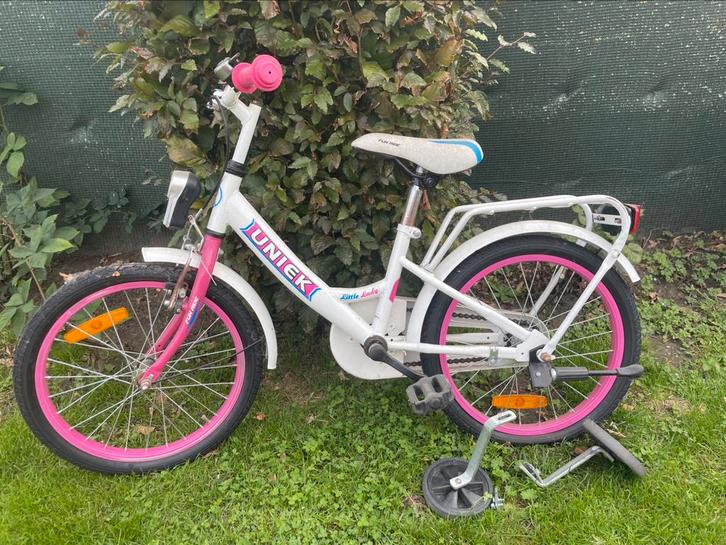 Eerste fietsje met zijwieltjes, Fietsen en Brommers, Fietsen | Meisjes, Gebruikt, 14 inch of minder, Ophalen