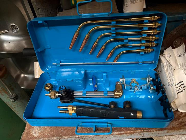 poste de coupe/soudure à gaz oxy-acétylène,, Bricolage & Construction, Boîtes à outils, Comme neuf, Enlèvement