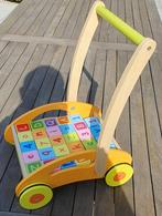 Chariot d'éveil en bois avec cubes, Enfants & Bébés, Jouets | Jouets en bois, Comme neuf, Enlèvement ou Envoi, Jouet à Rouler ou à Bascule