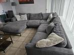 Zetel met Lounge gedeelte, Huis en Inrichting, Ophalen, Zo goed als nieuw, Hoekbank, Stof