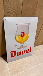 Duvel groot blikken bord., Verzamelen, Biermerken, Ophalen, Zo goed als nieuw, Reclamebord, Plaat of Schild, Duvel