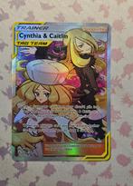 Cynthia & Caitlin tag team Pokemon kaart, Comme neuf, Foil, Cartes en vrac, Enlèvement ou Envoi