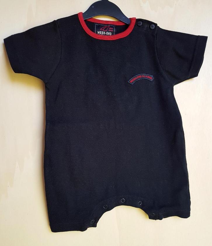WEEK-END A LA MER - Combinaison bleu et rouge T.3 mois/60cm, Kinderen en Baby's, Babykleding | Maat 62, Gebruikt, Jongetje of Meisje
