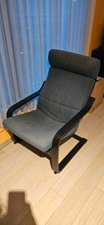 IKEA Chair dark blue fabric/black wood, Tuin en Terras, Ophalen, Gebruikt, Textileen